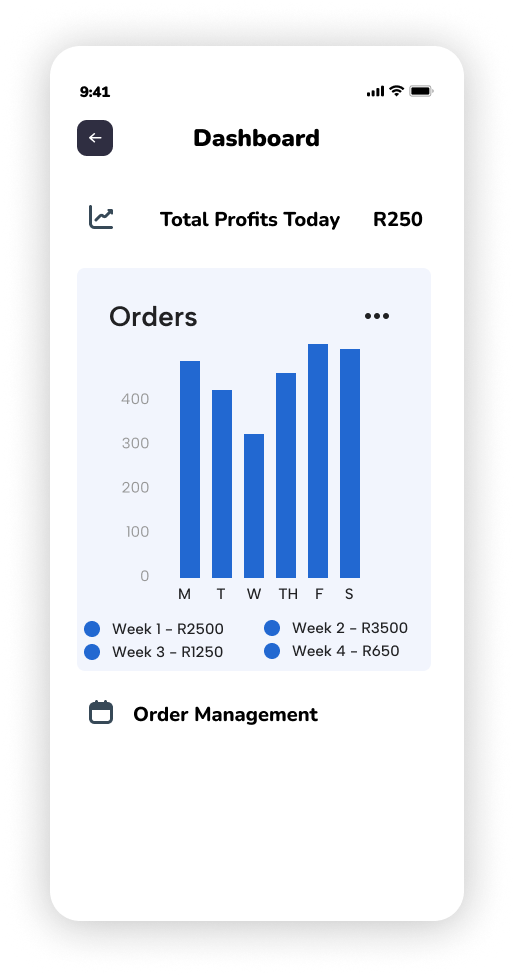 Service provider dashboard